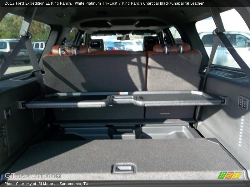 White Platinum Tri-Coat / King Ranch Charcoal Black/Chaparral Leather 2013 Ford Expedition EL King Ranch