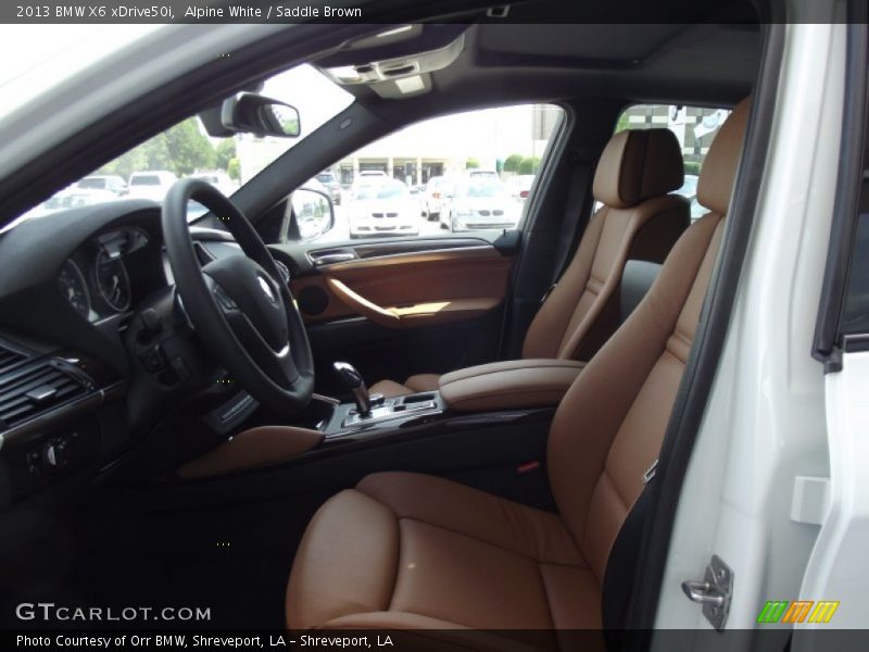 Alpine White / Saddle Brown 2013 BMW X6 xDrive50i
