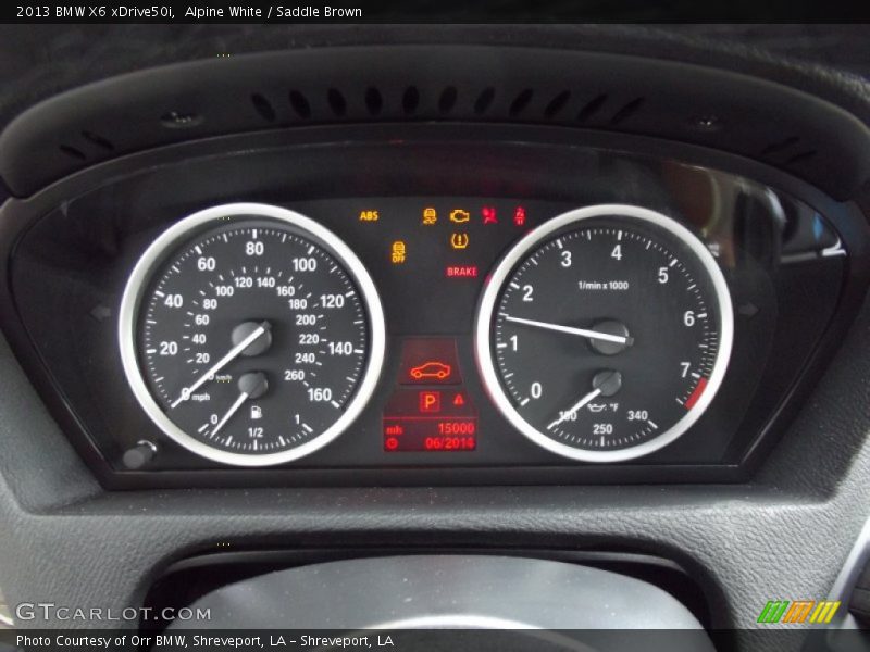 Alpine White / Saddle Brown 2013 BMW X6 xDrive50i