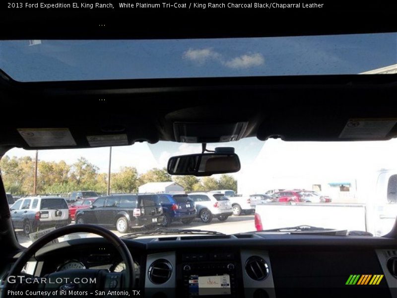 White Platinum Tri-Coat / King Ranch Charcoal Black/Chaparral Leather 2013 Ford Expedition EL King Ranch