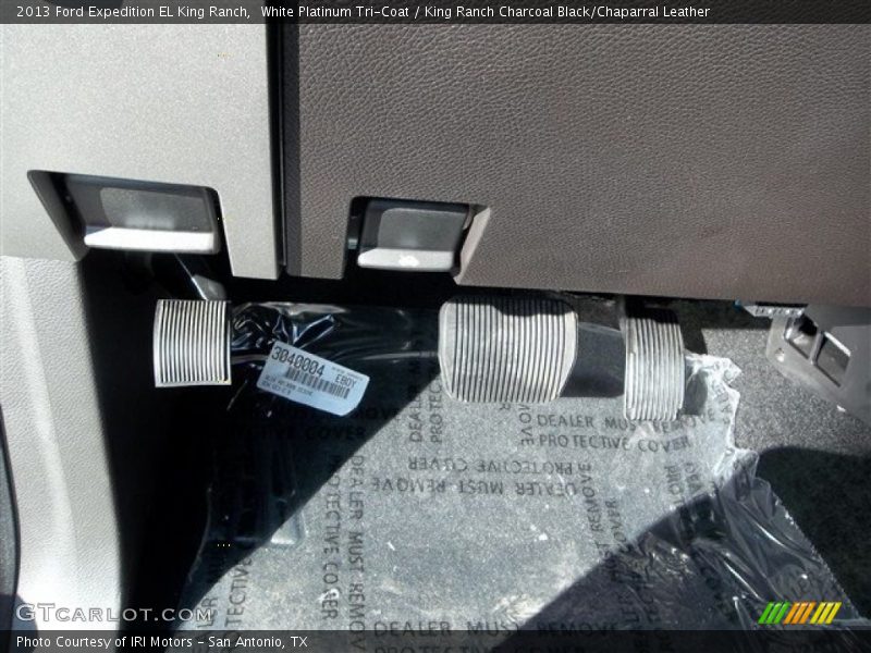 White Platinum Tri-Coat / King Ranch Charcoal Black/Chaparral Leather 2013 Ford Expedition EL King Ranch