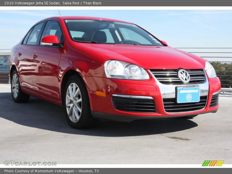 Salsa Red / Titan Black 2010 Volkswagen Jetta SE Sedan