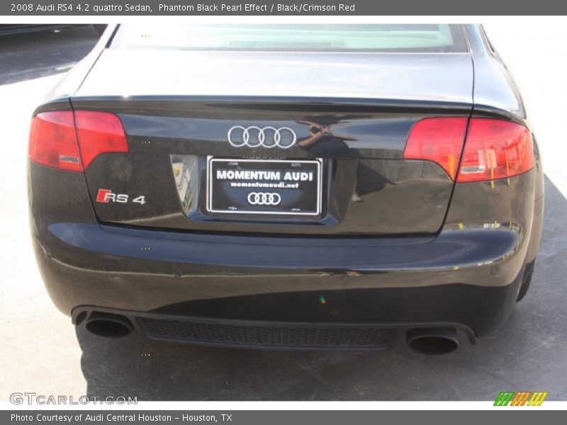 Phantom Black Pearl Effect / Black/Crimson Red 2008 Audi RS4 4.2 quattro Sedan