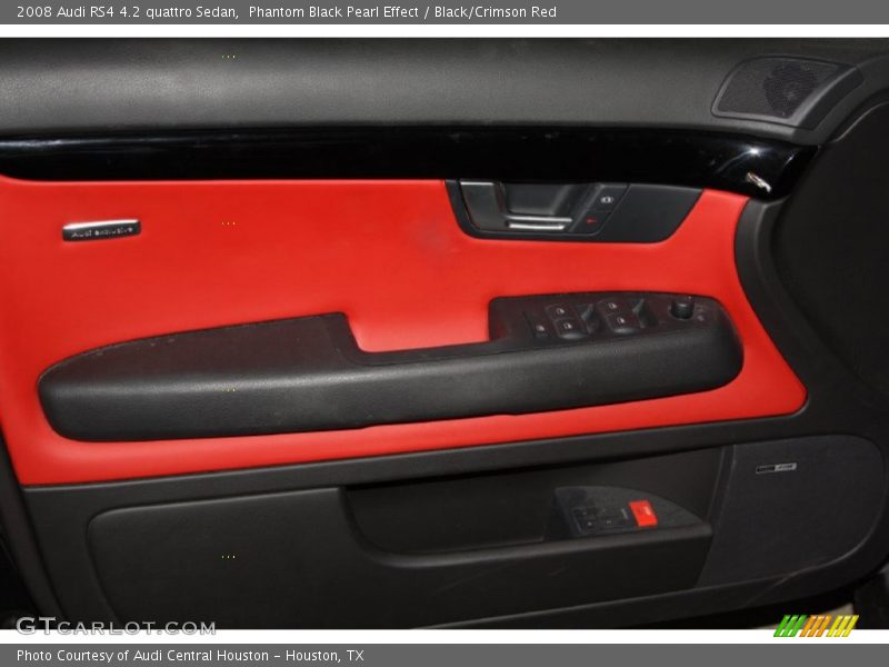 Phantom Black Pearl Effect / Black/Crimson Red 2008 Audi RS4 4.2 quattro Sedan