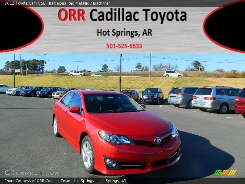 Barcelona Red Metallic / Black/Ash 2012 Toyota Camry SE