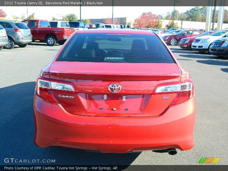 Barcelona Red Metallic / Black/Ash 2012 Toyota Camry SE