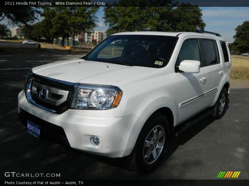 White Diamond Pearl / Gray 2011 Honda Pilot Touring