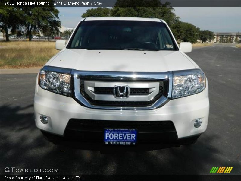 White Diamond Pearl / Gray 2011 Honda Pilot Touring