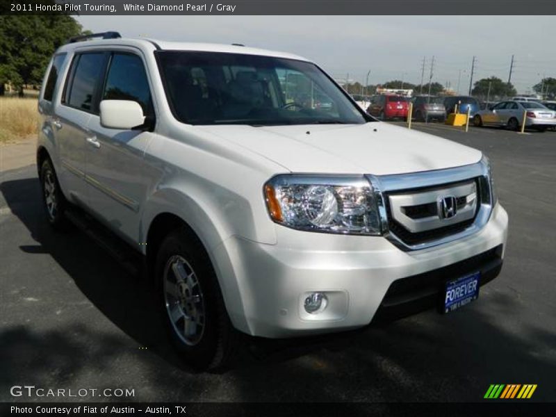 White Diamond Pearl / Gray 2011 Honda Pilot Touring