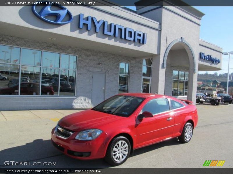 Victory Red / Gray 2009 Chevrolet Cobalt LT Coupe