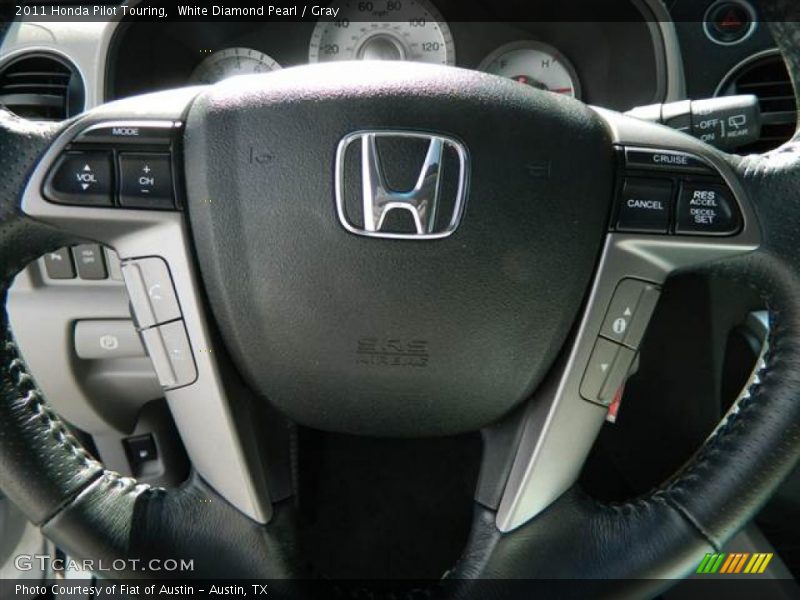 White Diamond Pearl / Gray 2011 Honda Pilot Touring