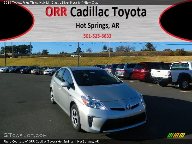 Classic Silver Metallic / Misty Gray 2013 Toyota Prius Three Hybrid