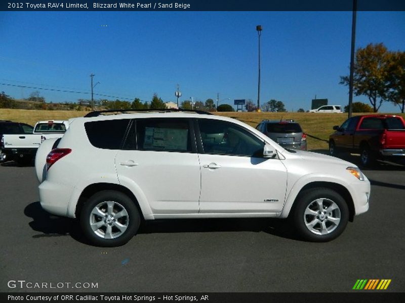 Blizzard White Pearl / Sand Beige 2012 Toyota RAV4 Limited