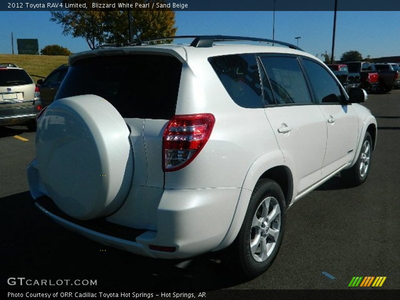 Blizzard White Pearl / Sand Beige 2012 Toyota RAV4 Limited