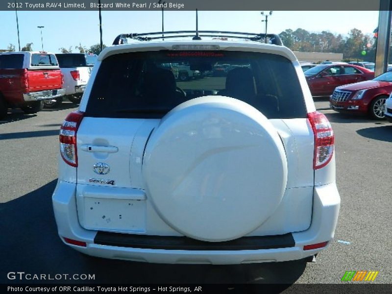 Blizzard White Pearl / Sand Beige 2012 Toyota RAV4 Limited