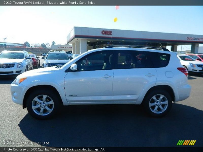 Blizzard White Pearl / Sand Beige 2012 Toyota RAV4 Limited