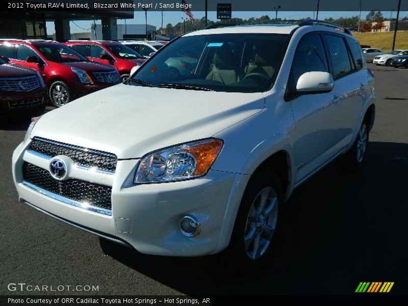 Blizzard White Pearl / Sand Beige 2012 Toyota RAV4 Limited