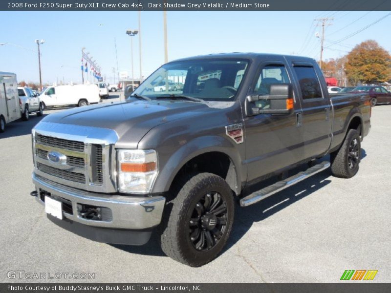 Dark Shadow Grey Metallic / Medium Stone 2008 Ford F250 Super Duty XLT Crew Cab 4x4