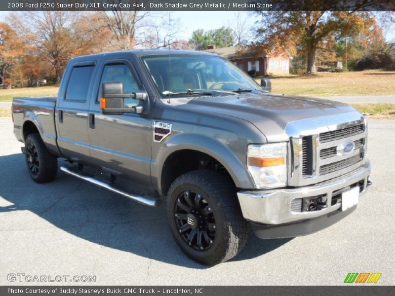 Dark Shadow Grey Metallic / Medium Stone 2008 Ford F250 Super Duty XLT Crew Cab 4x4