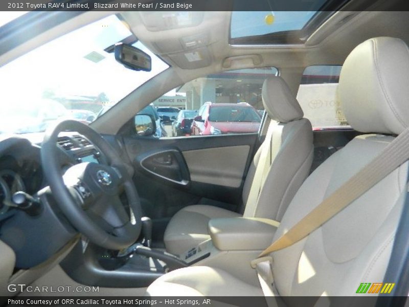 Blizzard White Pearl / Sand Beige 2012 Toyota RAV4 Limited