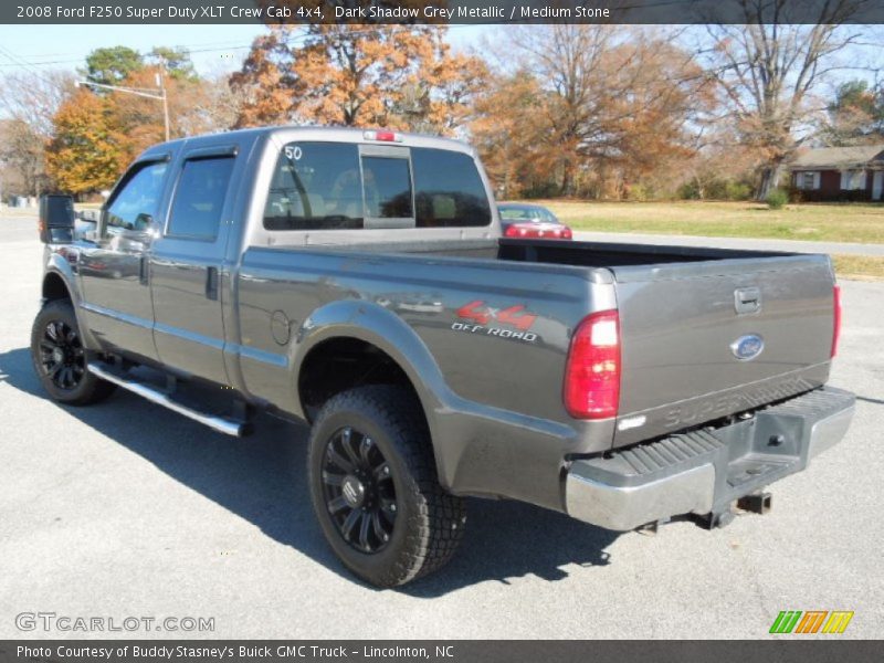 Dark Shadow Grey Metallic / Medium Stone 2008 Ford F250 Super Duty XLT Crew Cab 4x4