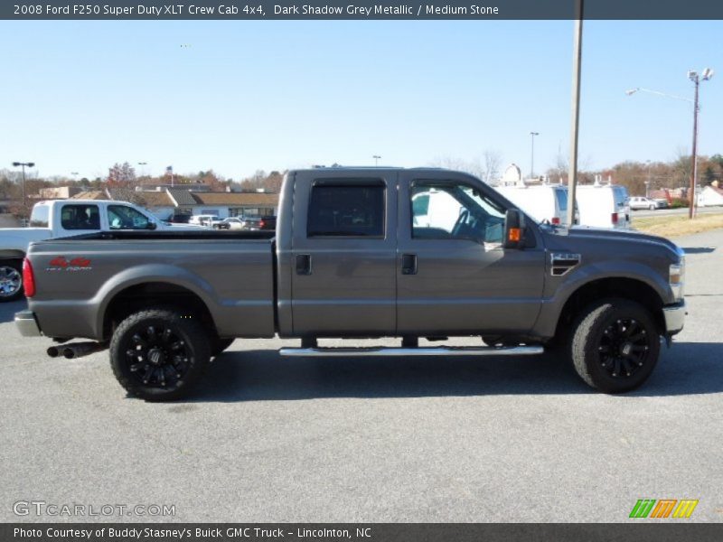 Dark Shadow Grey Metallic / Medium Stone 2008 Ford F250 Super Duty XLT Crew Cab 4x4
