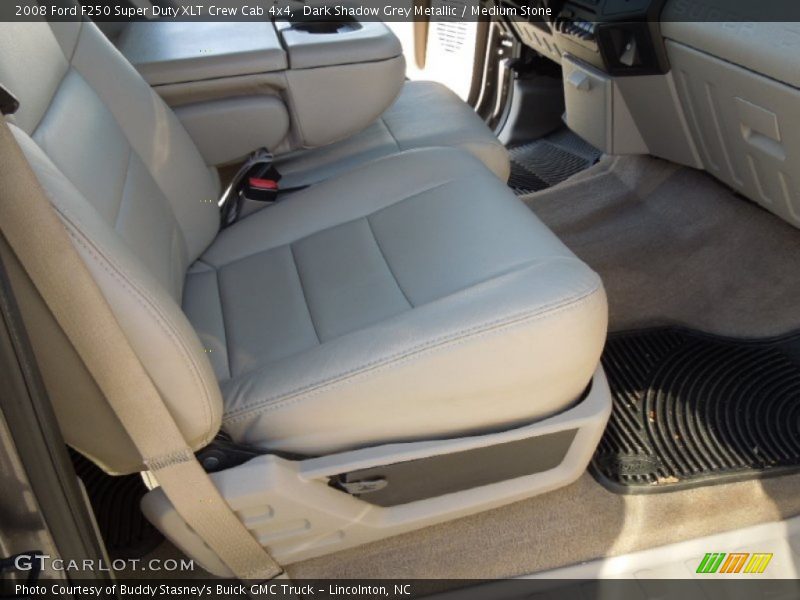 Dark Shadow Grey Metallic / Medium Stone 2008 Ford F250 Super Duty XLT Crew Cab 4x4