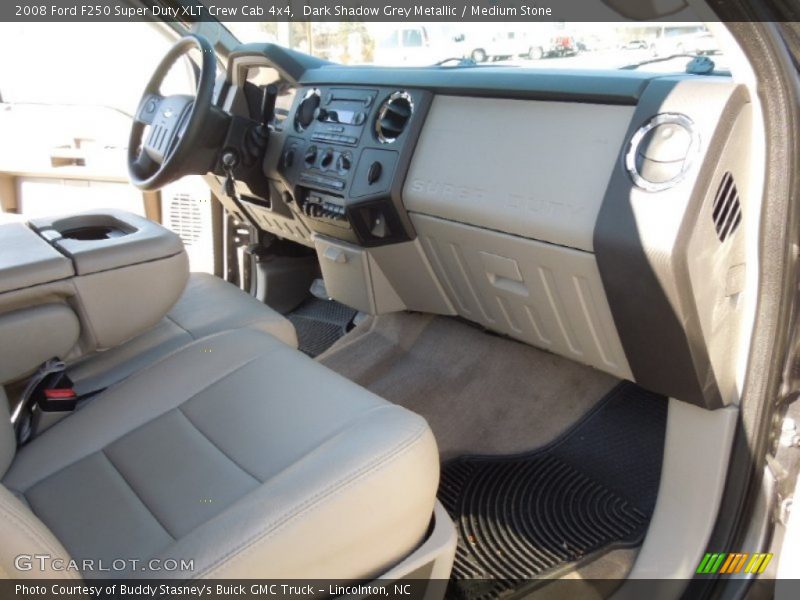 Dark Shadow Grey Metallic / Medium Stone 2008 Ford F250 Super Duty XLT Crew Cab 4x4