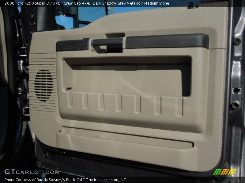 Dark Shadow Grey Metallic / Medium Stone 2008 Ford F250 Super Duty XLT Crew Cab 4x4