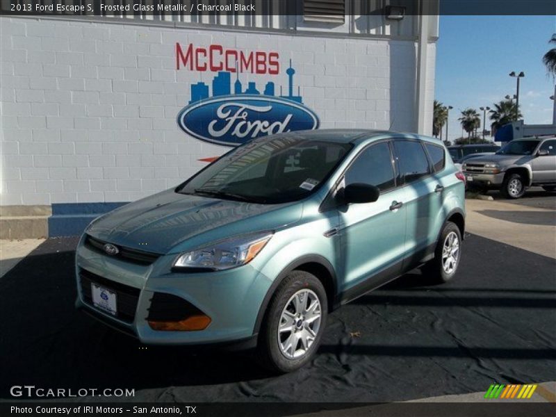 Frosted Glass Metallic / Charcoal Black 2013 Ford Escape S
