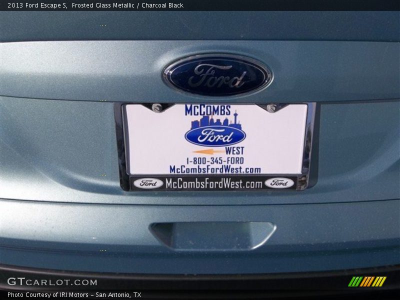 Frosted Glass Metallic / Charcoal Black 2013 Ford Escape S