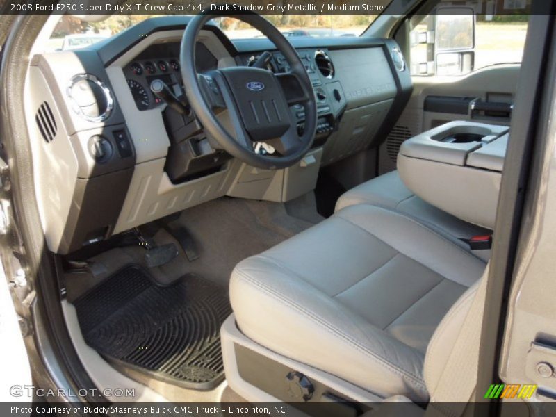 Dark Shadow Grey Metallic / Medium Stone 2008 Ford F250 Super Duty XLT Crew Cab 4x4