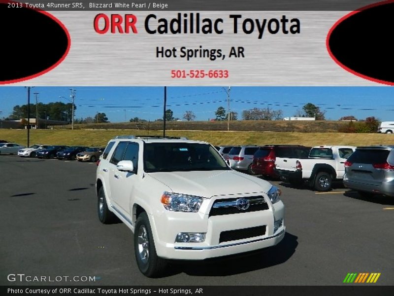 Blizzard White Pearl / Beige 2013 Toyota 4Runner SR5