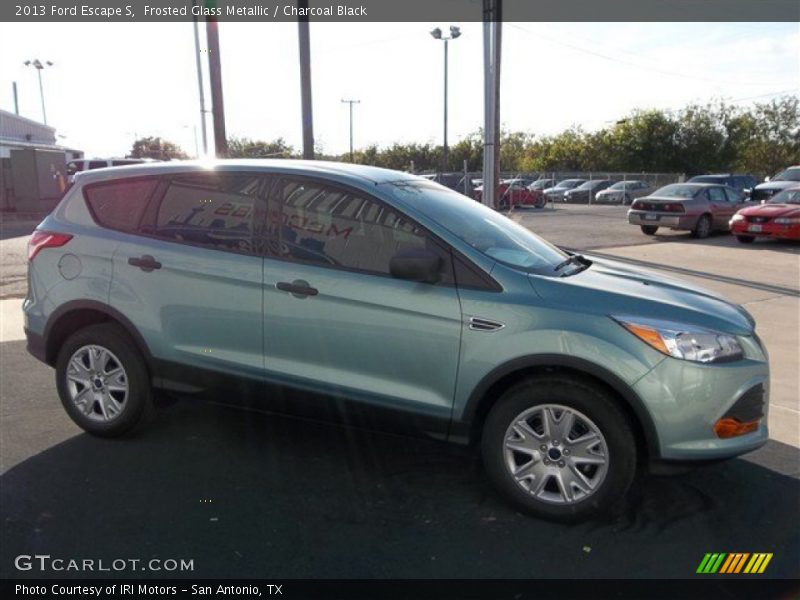 Frosted Glass Metallic / Charcoal Black 2013 Ford Escape S
