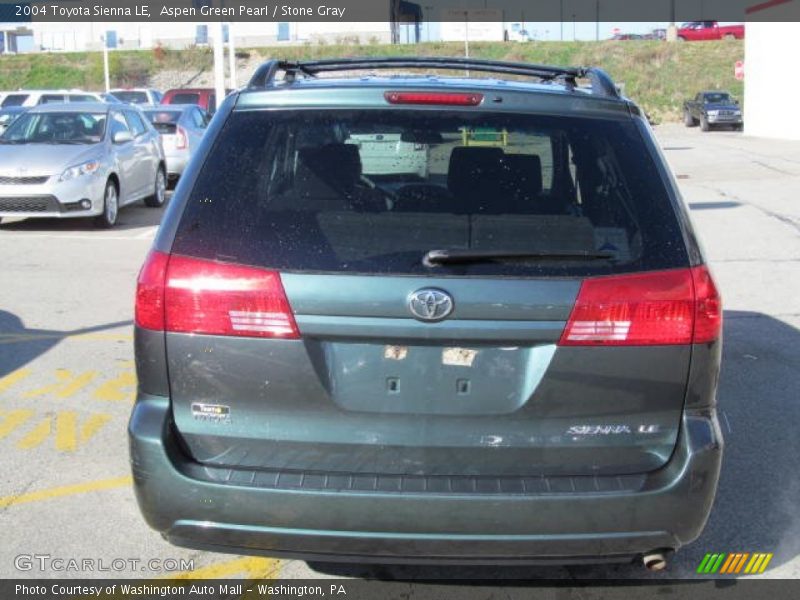 Aspen Green Pearl / Stone Gray 2004 Toyota Sienna LE