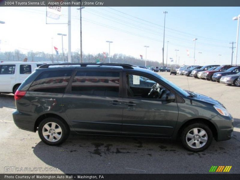 Aspen Green Pearl / Stone Gray 2004 Toyota Sienna LE