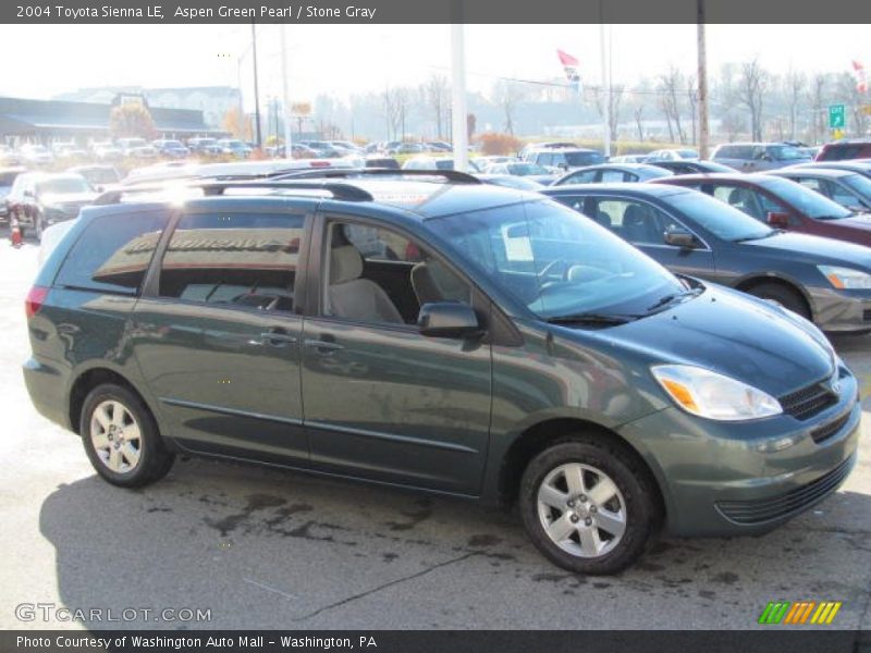 Aspen Green Pearl / Stone Gray 2004 Toyota Sienna LE
