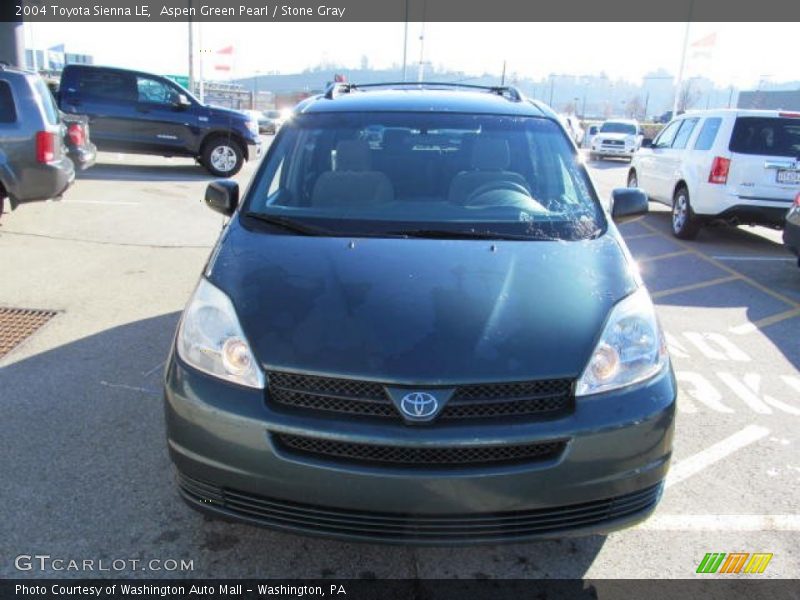 Aspen Green Pearl / Stone Gray 2004 Toyota Sienna LE