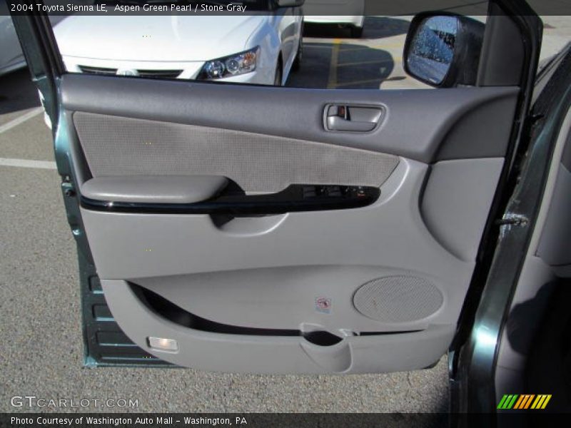 Aspen Green Pearl / Stone Gray 2004 Toyota Sienna LE