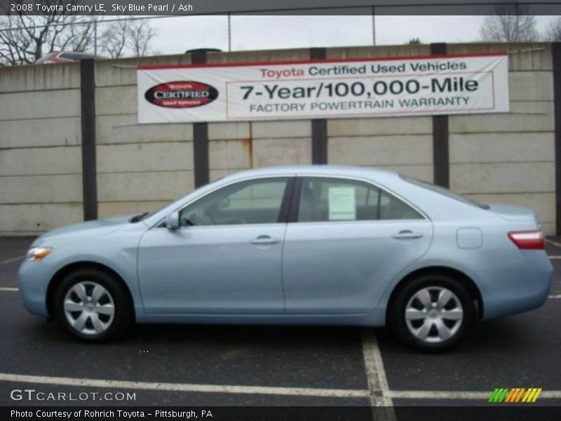 Sky Blue Pearl / Ash 2008 Toyota Camry LE