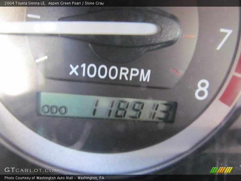 Aspen Green Pearl / Stone Gray 2004 Toyota Sienna LE