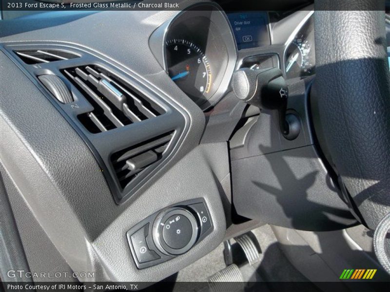 Frosted Glass Metallic / Charcoal Black 2013 Ford Escape S