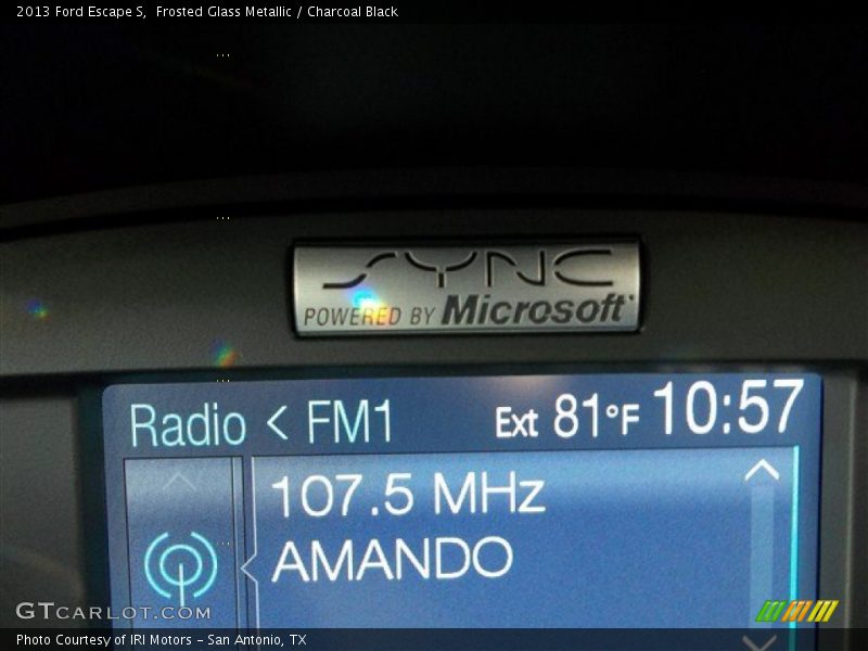 Frosted Glass Metallic / Charcoal Black 2013 Ford Escape S