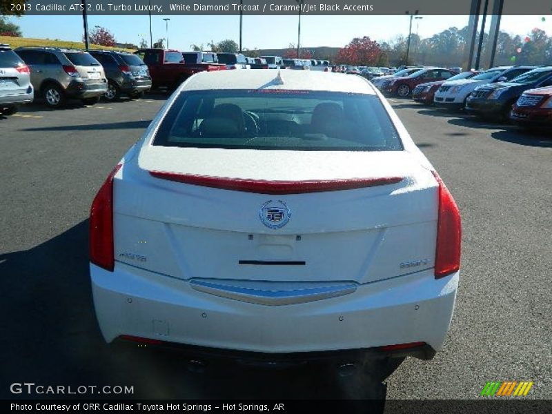 White Diamond Tricoat / Caramel/Jet Black Accents 2013 Cadillac ATS 2.0L Turbo Luxury