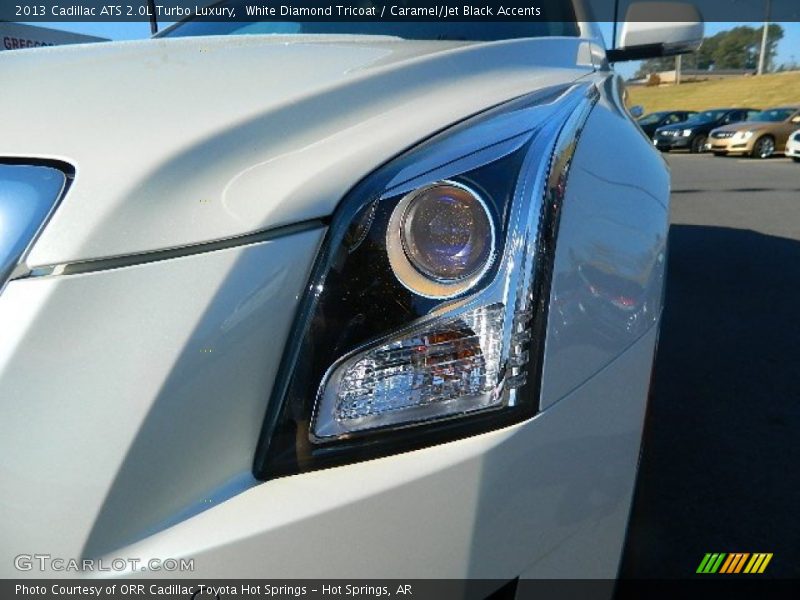 White Diamond Tricoat / Caramel/Jet Black Accents 2013 Cadillac ATS 2.0L Turbo Luxury