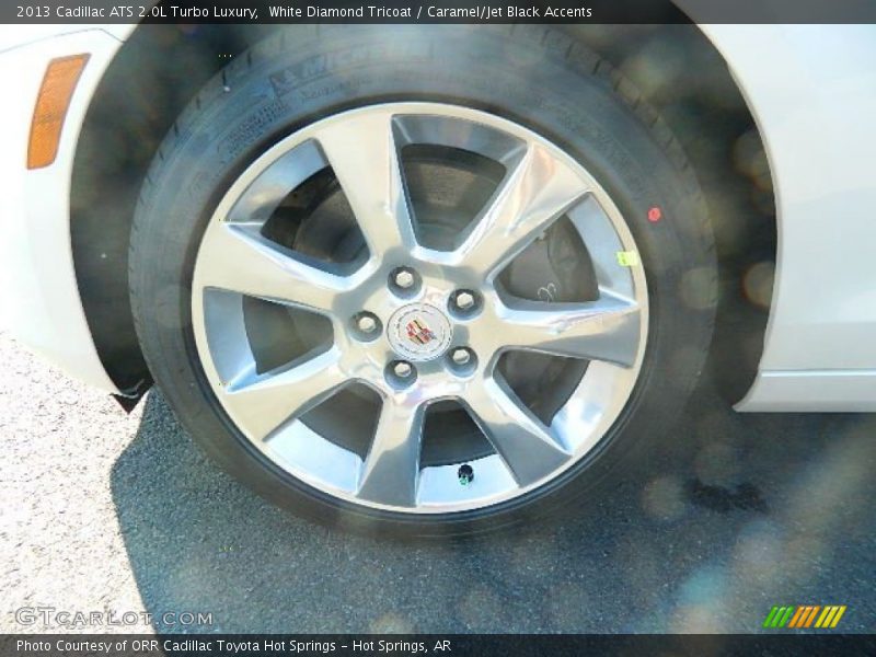 White Diamond Tricoat / Caramel/Jet Black Accents 2013 Cadillac ATS 2.0L Turbo Luxury