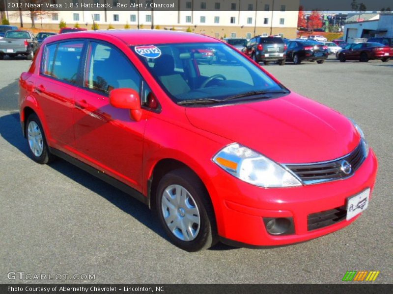 Red Alert / Charcoal 2012 Nissan Versa 1.8 S Hatchback