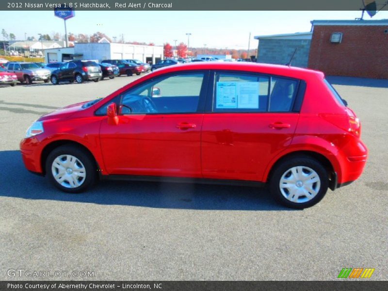 Red Alert / Charcoal 2012 Nissan Versa 1.8 S Hatchback