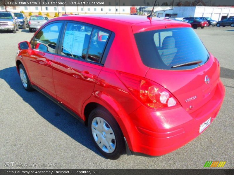 Red Alert / Charcoal 2012 Nissan Versa 1.8 S Hatchback