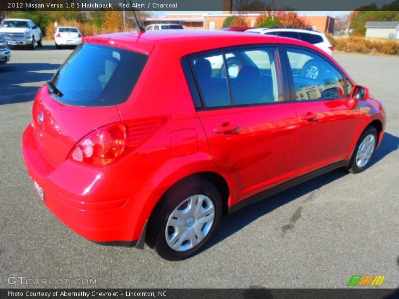 Red Alert / Charcoal 2012 Nissan Versa 1.8 S Hatchback